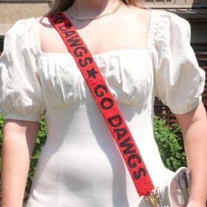 GO DAWGS Georgia Beaded Purse Strap | University of Georgia Purse Strap